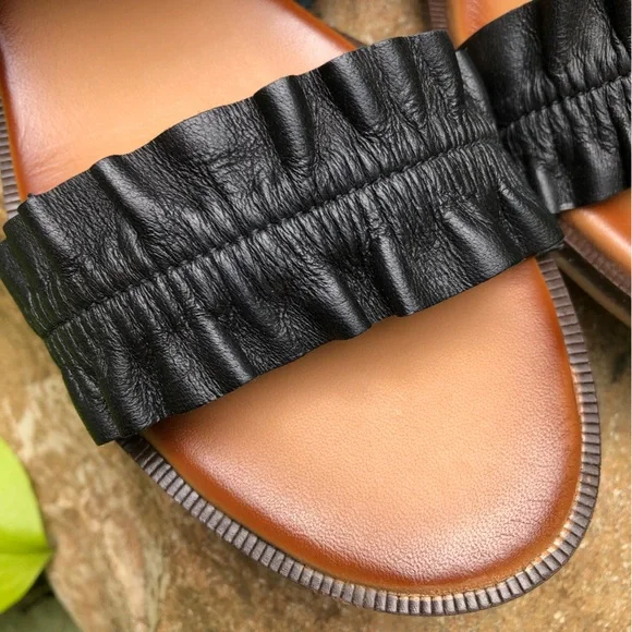 🖤 Chelsea Crew Leather Ruffled Sandal 🖤 - Picture 5 of 15